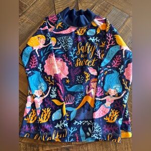 ☀️ Sunshine Swing Mermaid Rash Guard - Size 8 - Salty But Sweet!**